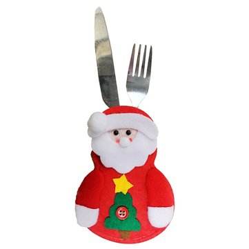 Christmas Tableware Knife Fork Holders Santa Clothes Style Fork Bags Cover Suit