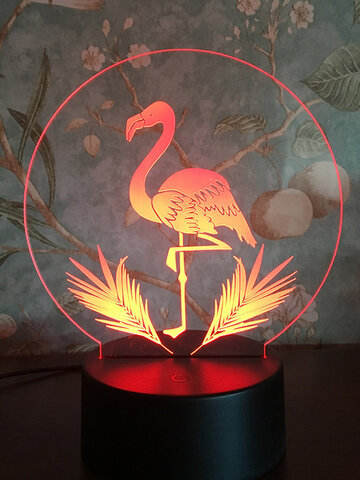 Flamingo 3D LED Night Lights USB Powered Bedside Lamp Gift Home Decor