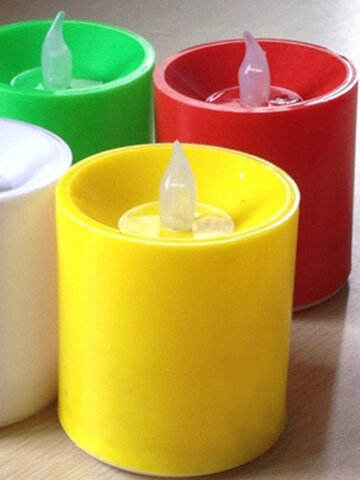LED Flickering Electronic Colorful Voice Control Candles Light Holiday Decoration