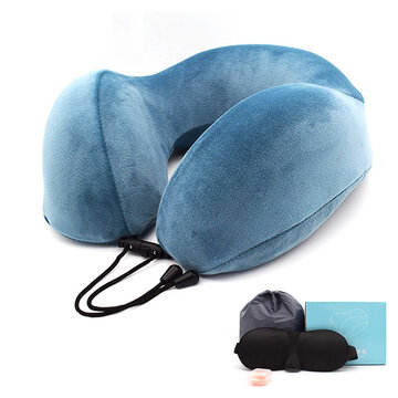 U Shaped Memory Foam Neck Pillows Soft Slow Rebound Space Travel Pillow Solid Neck Cervical Healthcare Bedding