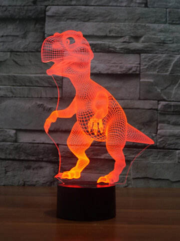 Dinosaur Colorful 3D LED Lights USB Battery Touch Control Night Light Gift Home Decor