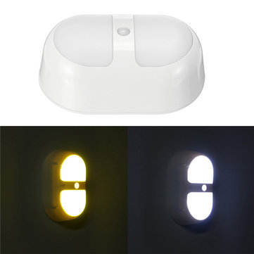 8 LED Night Light Wireless Motion Detector Wall Bathroom Bowl Seat Cabinet Light