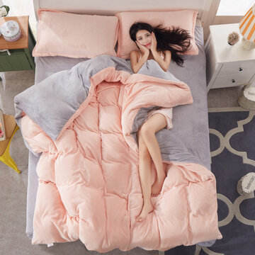 Winter Soft Flannel Bedding Set Quilt Cover Bed Sheet Pillowcase Twim Full Queen Size