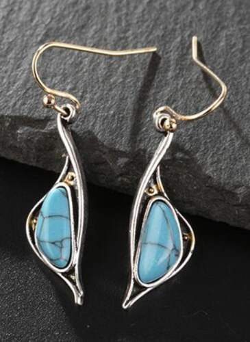 Elegant Geometric No Stone Dangle Earrings