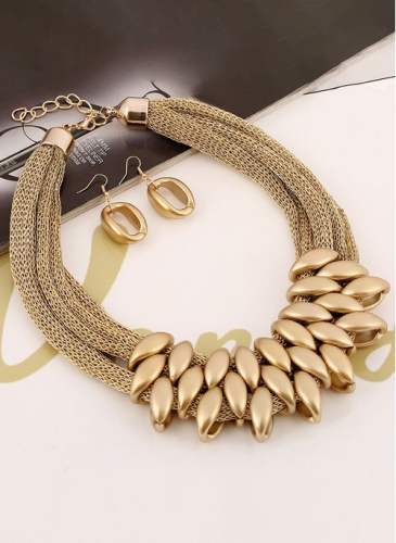 Round No Stone Necklace Jewelry Sets