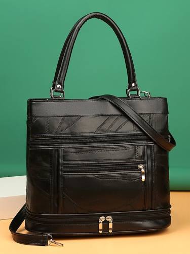 Women'S Bags Satchel Top Handle Bag Daily 2021 Handbags Black Red Brown Coffee