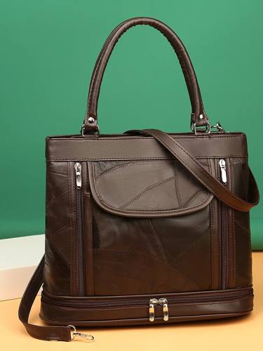 Women'S Bags Satchel Top Handle Bag Daily 2021 Handbags Black Red Brown Coffee