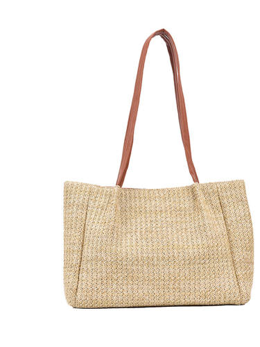 Women'S Bags Straw Bag Holiday Beach 2021 Khaki Beige