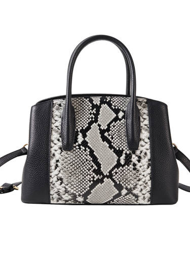 Women'S Bags Cowhide Top Handle Bag Zipper Snakeskin Daily Office & Career Retro Tote Handbags Red Black