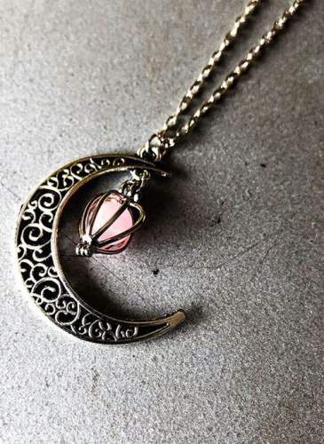 Club Ball Moon Crystal Pendant Necklaces