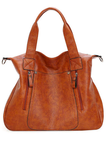 Women'S Bags Pu Leather Leather Satchel Top Handle Bag Zipper Daily Outdoor Handbags Black Red Brown Gray