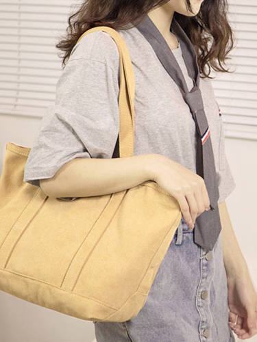 Women'S Bags Canvas Tote Top Handle Bag Plain Daily Going Out Canvas Bag Handbags Khaki Light Green Beige