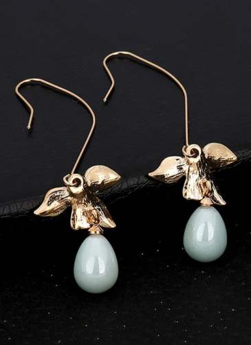 Vintage Water Drop Gemstone Dangle Earrings