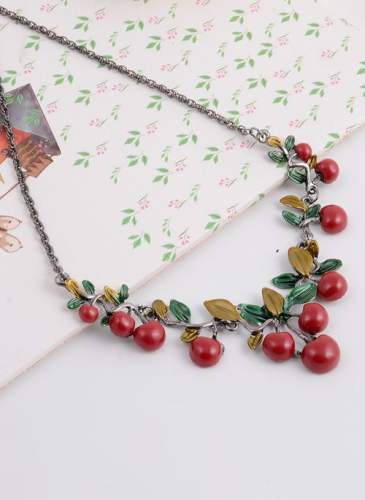Floral No Stone Necklace Earring Jewelry Sets