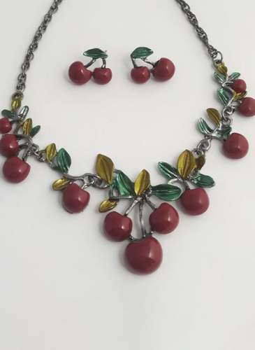Floral No Stone Necklace Jewelry Sets
