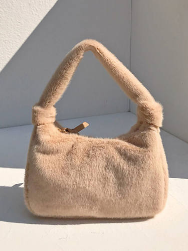 Women Plush Comfy Casual Underarm Bag Handbag Shoulder Bag