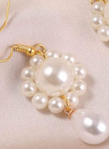 Ball Pearls Necklace Earring Jewelry Sets