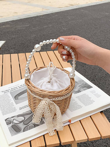 Women'S Bags Straw Top Handle Bag Straw Bag Date Beach 2021 Straw Bag Handbags Khaki