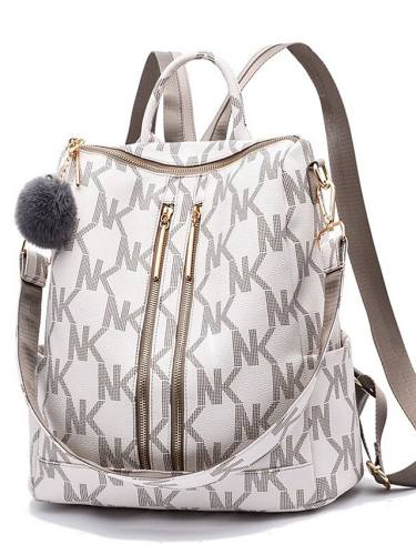 Women'S Bags Top Handle Bag Daily Holiday Backpack 2021 White Coffee