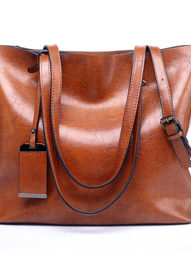Women'S Bags Pu Leather Tote Solid Colored Daily Going Out 2021 Tote Handbags Wine Black Brown Drak Red