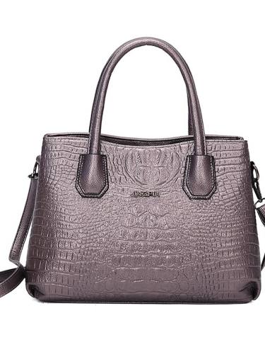 Women'S Bags Pu Leather Satchel Top Handle Bag Date Office & Career 2021 Handbags Black Purple Red Champagne