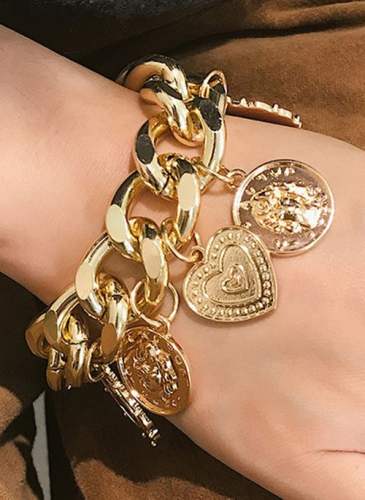 Club Heart No Stone Link Bracelets