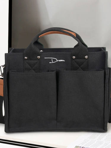 Women'S Bags Canvas Top Handle Bag Daily 2021 Handbags White Black