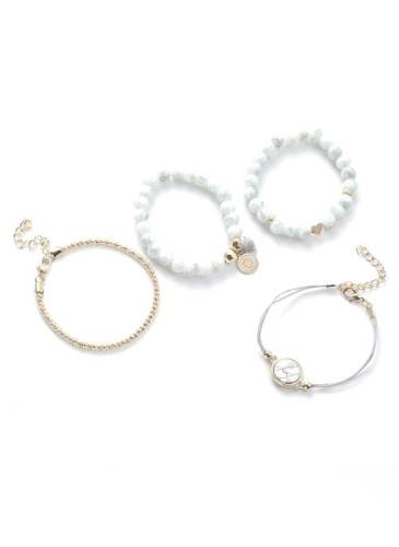 Casual Ball No Stone Beaded Bracelets