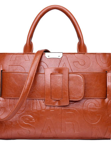 Women'S Bags Pu Leather Top Handle Bag Zipper Date Office & Career 2021 Khaki Black Red Brown