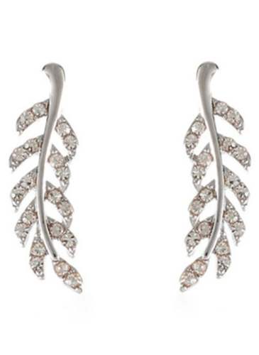Elegant Floral Crystal Stud Earrings