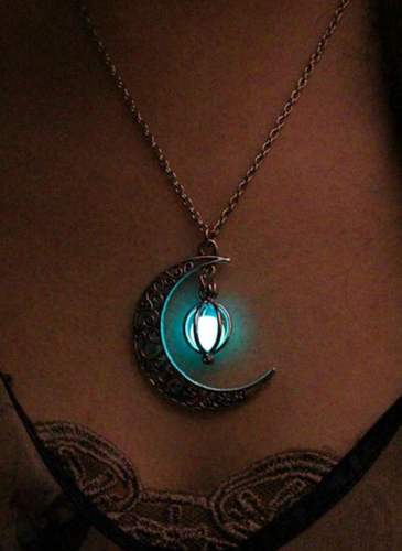 Club Ball Moon Crystal Pendant Necklaces