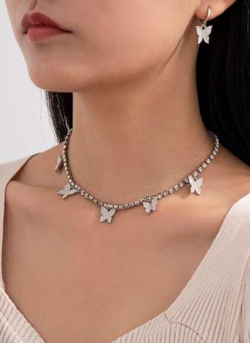 Animal No Stone Necklace Earring Jewelry Sets