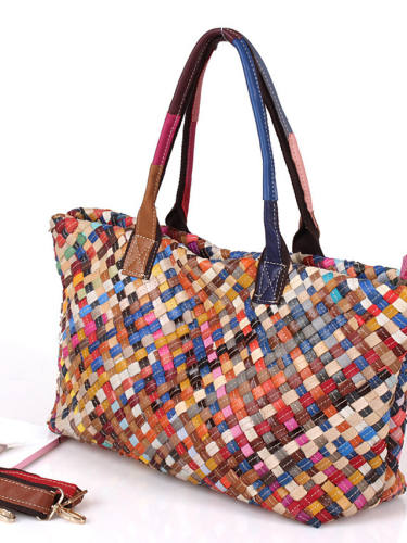 Factory Wholesale Agent Leather Bags, Hand-Woven Bags, Color Bags, Shoulder Messenger Ladies Bags