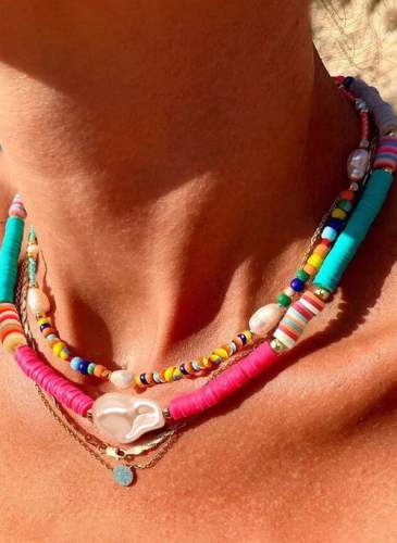 Round Pearls Necklace Jewelry Sets