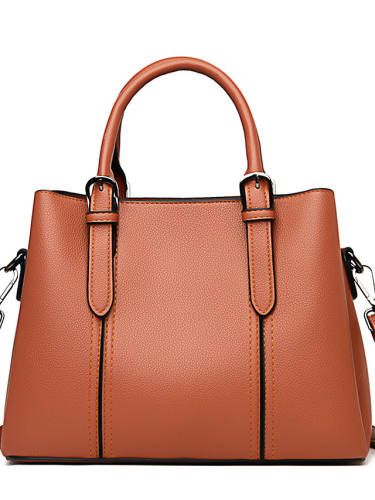 Women'S Bags Pu Leather Leather Satchel Top Handle Bag Buttons Daily Outdoor Handbags Black Blue Purple Red