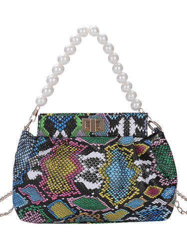 Women'S Bags Top Handle Bag Office & Career Retro Black Khaki Brown Rainbow