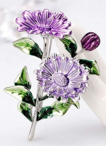 Floral No Stone Brooches