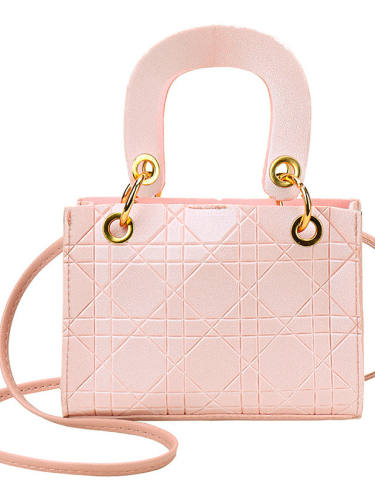 Women'S Bags Pu Leather Crossbody Bag Plain Checkered / Gingham Fashion Daily Date 2021 Handbags White Red Blushing Pink Black