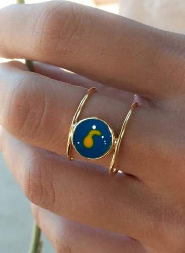 Round Gemstone Rings