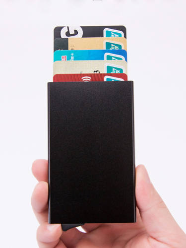 Credit Card Holder Women Rfid Wallet Metal Case Porte Carte Men Slim Anti Protect Travel Id Cardholder
