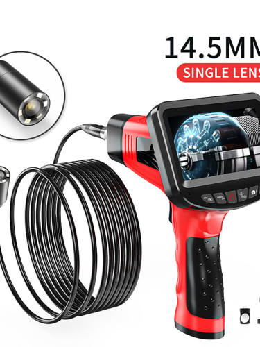 14.5 Mm High Definition Camera With 4.3 Inch Screen Auto Repair Auto Repair Engine Industrial Piping Autofocus Sewer Electronic Air Conditioning 25M Hard Wire With 32G Tf Card
