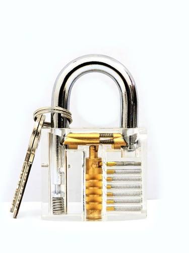 Locksmith Transparent Locks Pick Visible Cutaway Mini Practice View Padlock Hasps Training Skill For Furniture Hardware