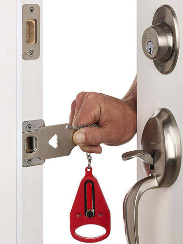 Portable Door Lock Travel Hotel Door Stopper Self-Defense Door Lock Anti Theft Hardware Security School Home Lockdown Lock