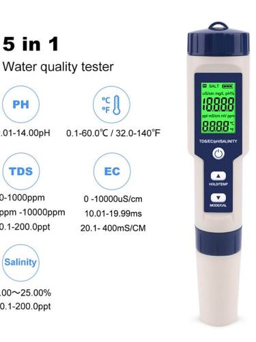 Waterproof Digital Salt Concentration Meter Kitchen Sea Water Salinity Meter Salimeter For Food Farming Fish Pondsoup