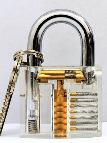 Locksmith Transparent Locks Pick Visible Cutaway Mini Practice View Padlock Hasps Training Skill For Furniture Hardware