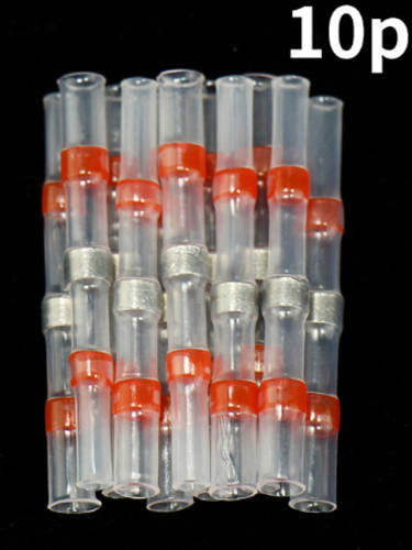 10Pcs Heat Shrink Soldering Sleeve Terminals Insulated Waterproof Butt Connectors Kit Electrical Wire Soldered Terminals