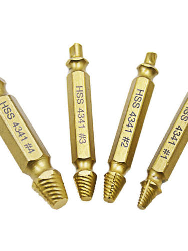 Durable Screw Remover Set Drill Bit 4Pcs
