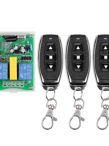 Ac220V 2Channal Rf Wireless Remote Control Switch Use For Motor /Shutter /Up Stop Down /433Mhz
