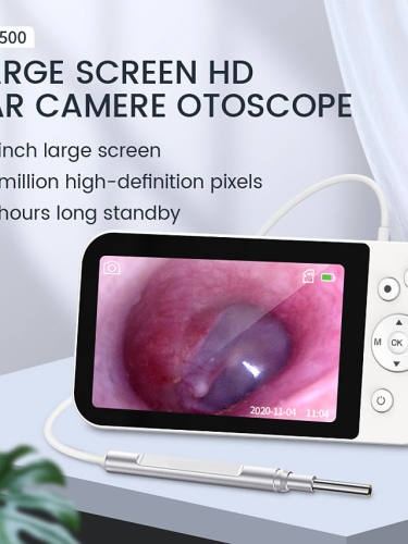Digitale Otoscoop Oor Camera Met 5 Ips Scherm 1080P 3.9Mm Oor Scope Met 6 Led Lichten Oor Wax Removal Tool 32Gb Sd-Kaart