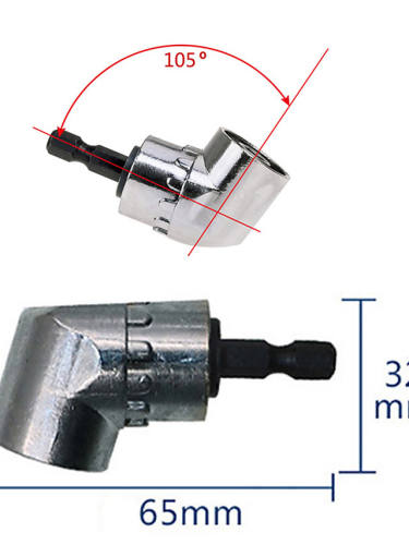 Round Corner Hex Bit 105 Degree Angle Screwdriver Socket Holder Adapter Adjustable Bits Drill Bit Angle Screw Driver Tool Socket